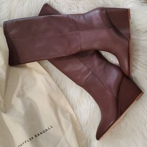 Loeffler Randall 6 brown wedge heel boots 6 tried on only